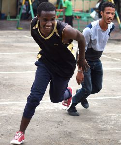 Refugees play sport in the JRS centre in Addis Abeba, Ethiopia