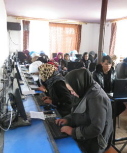 Afghani students in a JRS class